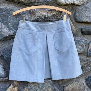Faux suede mini skirt, light gray
